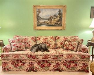 Our Sales Spokes Dog is demonstrating the comfort of this couch....Night Night Rosie!