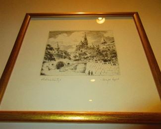 Signed Limited Edition Etching, Agost Bajor