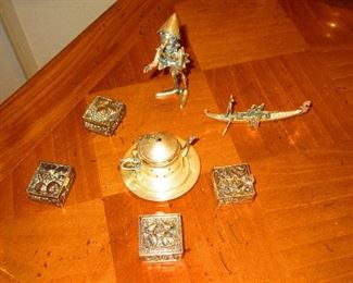 Sterling Silver Boxes and Miniatures
