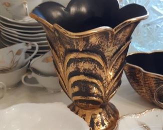 Stangl Pottery Black and Gold