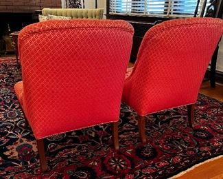 Brilliant pair of tufted chairs