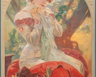 "Sarah Bernhardt" by Alphonse Maria Mucha  (French, 1860-1939)
