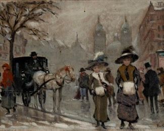 Painting by Antal Berkes (Hungarian, 1874-1938)