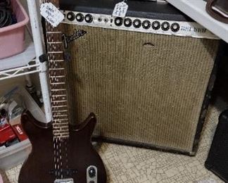 Hondo Electric Guitar & Fender Amp