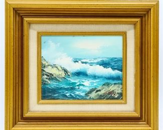 Original Oil on Canvas Ocean Painting
