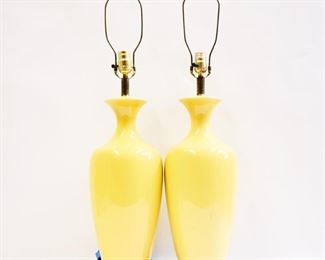 Vintage Yellow Table Lamps (Set of 2)
