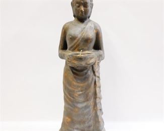 Large Ceramic Buddha Statue w/Candle
