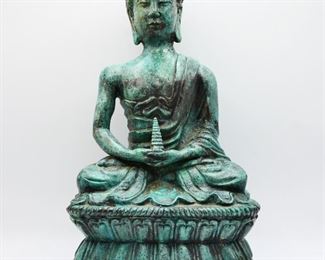 Cast Iron Meditating Buddha Statue
