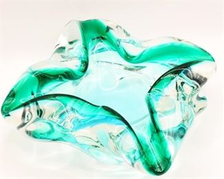 Light Blue Glass Dish
