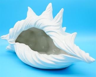Large White Ceramic Seashell
