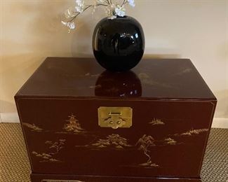 Asian lacquer chest.