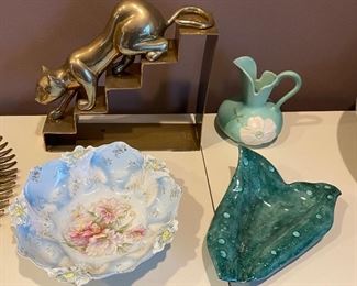 Excellent selection of pottery, glass and home decor, including many signed pieces.