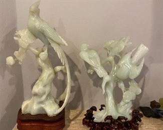 Jade sculptures.