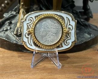 1878 Morgan Silver Dollar Belt Buckle