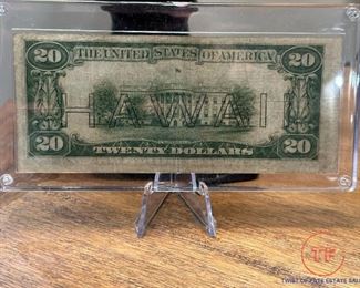 $20 Brown Seal HAWAII Note