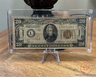 $20 Brown Seal HAWAII Note