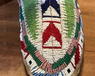 Early 19th Century Plain Indian Beaded Moccasins