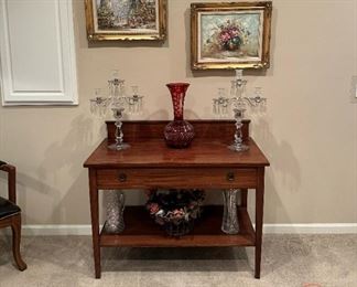 Antique Side Table with Inlay