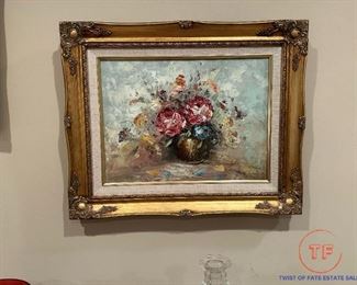 Original Oil on Canvas Still Life Signed WILSON