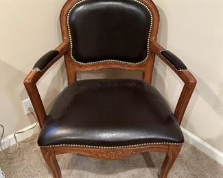 Leather Studded Armchair