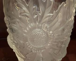 VERLYS Frosted and Clear Sunflower Vase
