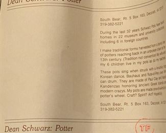 Original Pottery Vase by DEAN SCHWARZ