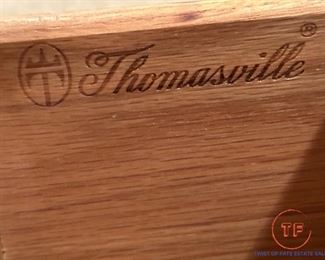 Thomasville Chinese Style Two Drawer Stand with Brass Accents