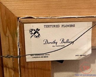 Original Oil on Canvas Still Life by DOROTHY BALLWEG