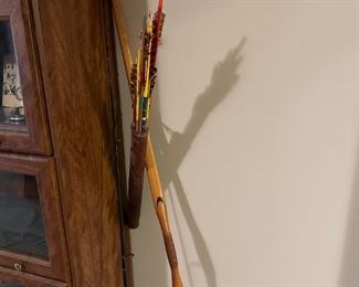 Vintage Bow and Arrow Display
