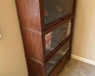 GLOBE - WERNICKE CO (D-10 1/4 Pattern 310 Grade 998 1/2) 3 Stack Barrister Bookcase with Bottom Drawer