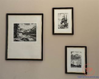 Original Signed Etchings by LYMAN BYXBE