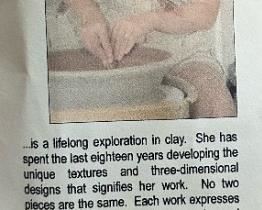 Signed Pottery Vase by HELENE