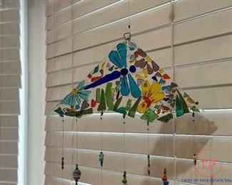 Stained Glass Dragonfly Wind Chime