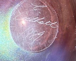 Signed Glass Art Vase by ROBERT EICKHOLT