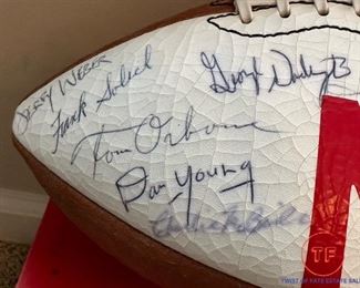 1980's Husker Signed Football