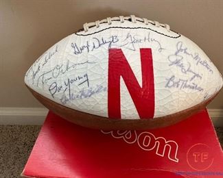 1980's Husker Signed Football