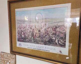 Custer's Last Fight, Anheuser Busch framed print