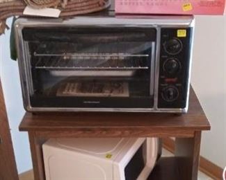 microwave, toaster oven, hot plate etc