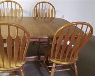 light oak dining set