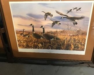 Geese at Swan Lake by James Killen signed and numbered