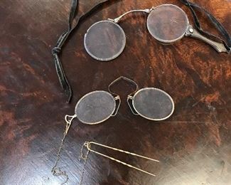 Antique Vintage Lorgnette  Eyeglasses and Ladies 1920's Glasses with hairpin