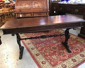 This beautiful sofa table/desk with hidden desk at the end, which means it serves many purposes.