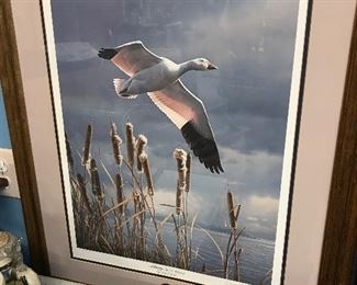 "Solitary Snow Goose"  by Daniel Smith - signed and numbered Ducks Unlimited