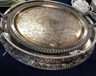 Lovely silver serving trays
