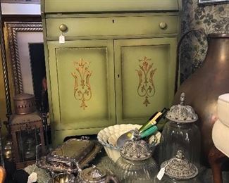 More Storage Cannisters, Silver and Copper Urn