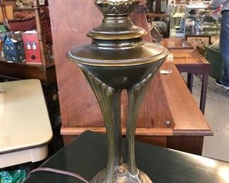 This is a wonderful heavy bronze art deco lamp.