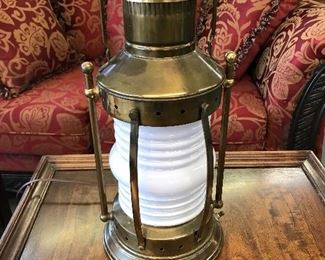 Wonderful Ship Lantern with Opaque Glass - Electric and it works beautifully.