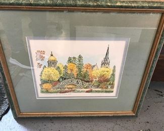 "University of Notre Dame" by Jack Appleton signed and numbered