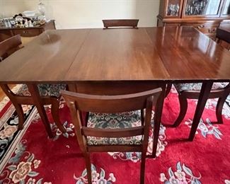 CRAFTIQUE DROP LEAF TABLE FOUR CHAIRS