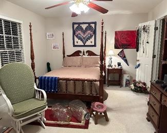 Full/queen  size poster bed with canopy top